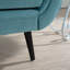 Chaise longue en velours avec accoudoirs à volutes et coussin incurvé-207942262-207942261