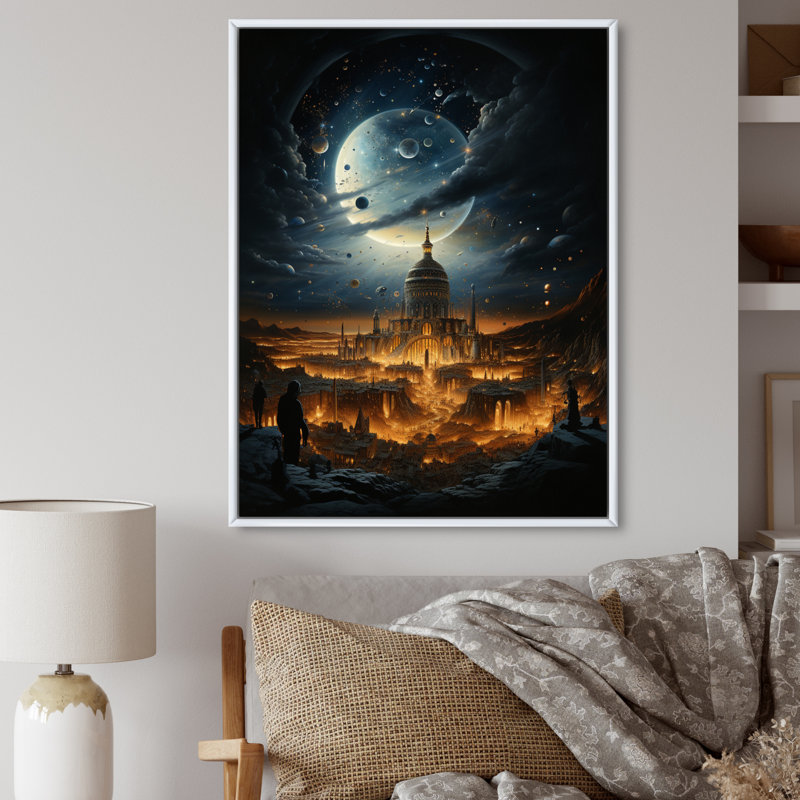 "Leshly", "Art de l'islam", "Impression sur toile", H 44 po x l 34 po x P 1,5 po, Cadre flottant blanc