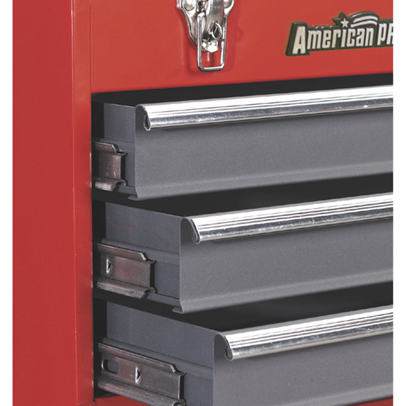 Storage Cabinet, Red/Grey