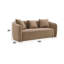 Canapé en chenille brun Keith avec 3 coussins décoratifs assortis