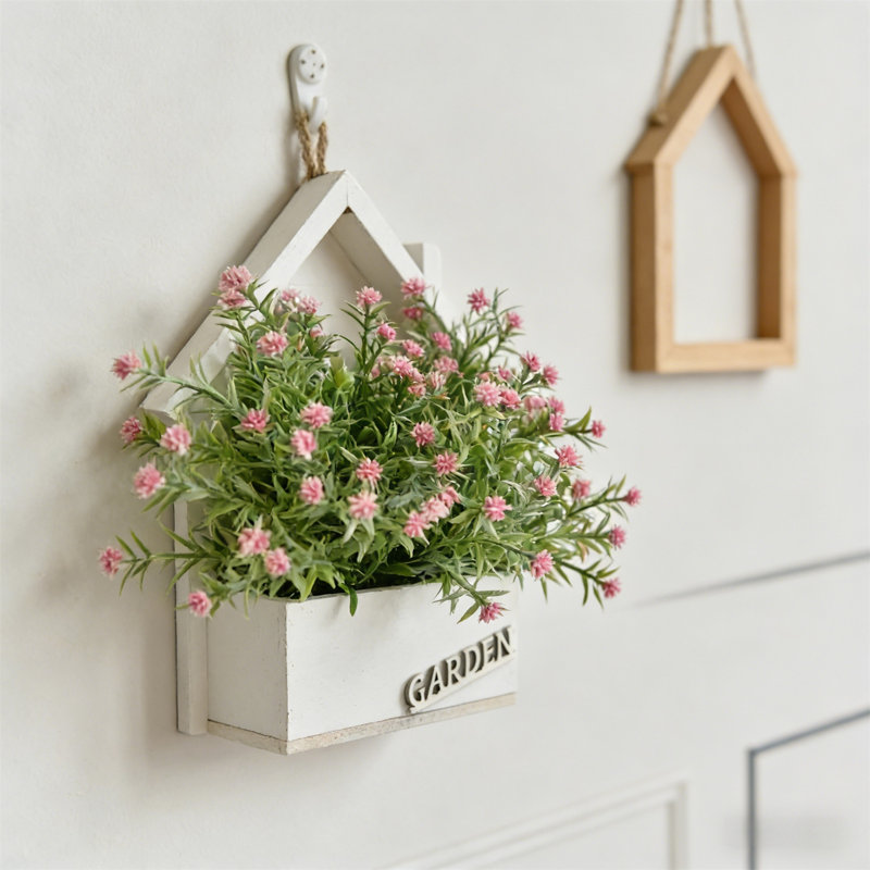 Couronne de linteau artificielle à fleurs séchées
