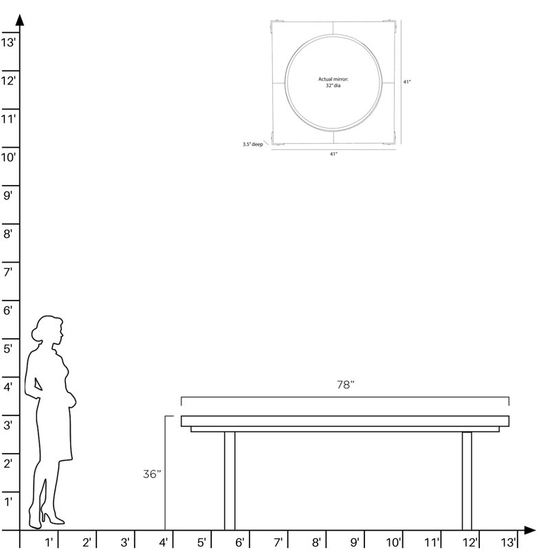 Kristen Square Beveled Mirror