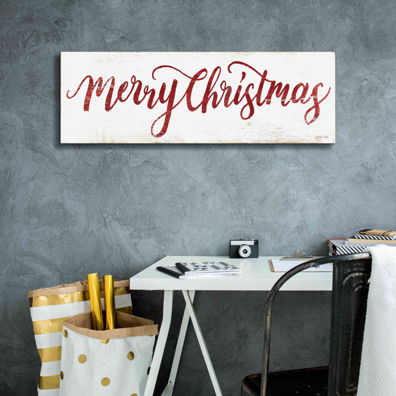 Gardnerville «Merry Christmas Cursive» par Cindy Jacobs, H 12 po x l 36 po x P 1,5 po