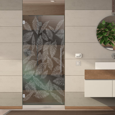 Porte de douche en verre sans cadre l 31 1/2 po x H 75 po