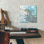  «Blue Sea Foam 1» par Alonzo Saunders, art mural en verre acrylique, 12 po x 12 po