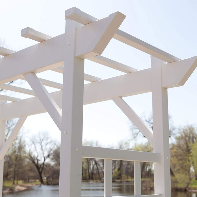 Providence 28'' W x 64'' D Polyvinyl Chloride (PVC) Arbor in White, White