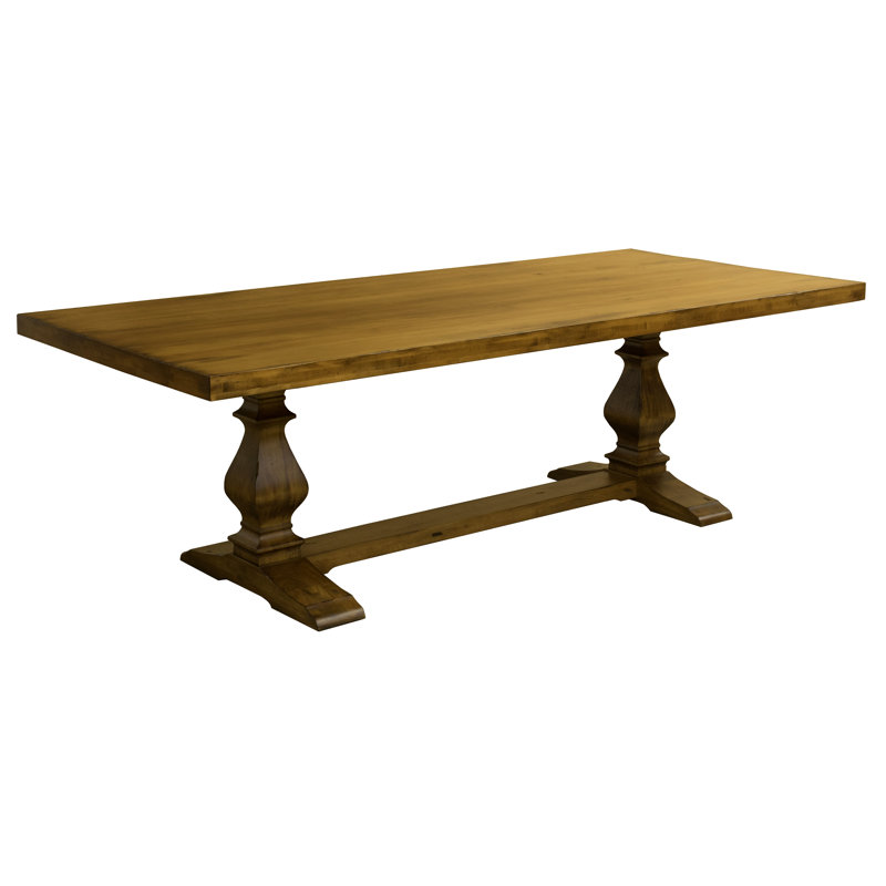 Dedrick Maple Solid Wood Dining Table, 29.75" H x 72" L x 42" W, Distressed Flax