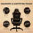 PU Leather Office Gamer Chair High Back Swivel Recliner With Footrest,Lumbar Support,Adjustable Height
