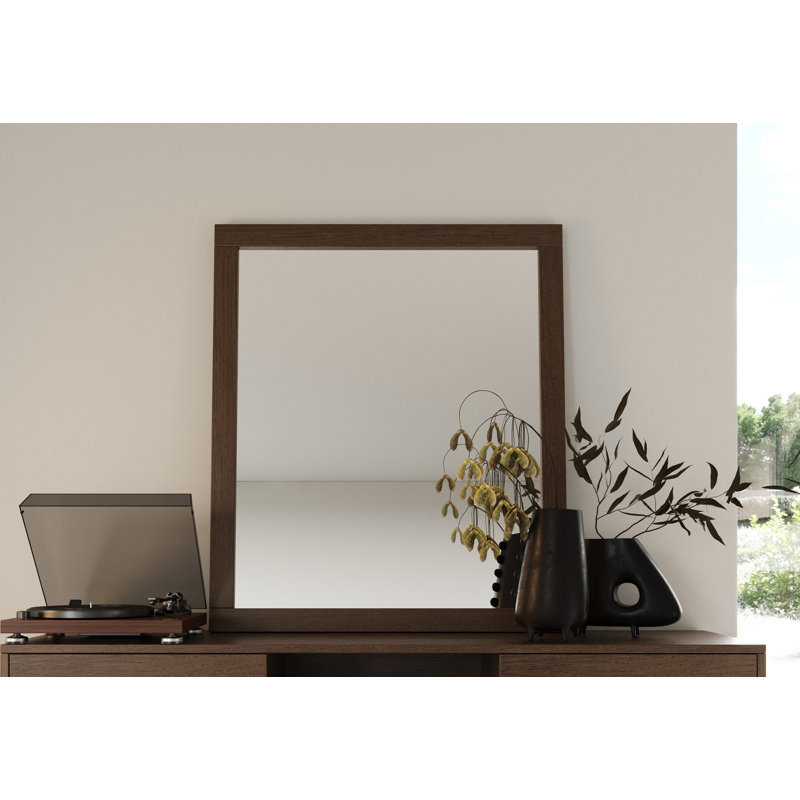 Miroir pour commode Boushra, Noyer foncé