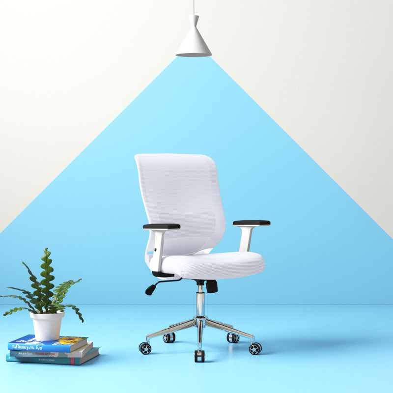 Chaise de travail en filet Georgii, Blanc