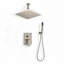 Ensemble de douche au plafond en nickel brossé 12 pouces avec pomme de douche à main