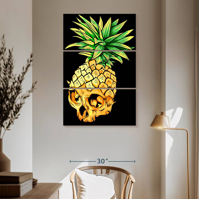Kerner Pineapple Skull, 65" H x 42" W