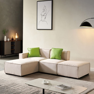 Canapé modulaire avec méridienne convertible