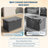150 Outdoor Metal Storage Box Gallon for Patio, Large Metal Deck Box Waterproof with Dual Gas Struts, Rolling Wheels and Handles, Steel Deck Box for Cushions, Tools, Pool Floats, Porch and Backyard-125825486-125825487