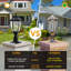 Solar Outdoor Post Light with Dusk-to-Dawn LED, Vintage Lantern Design, Weatherproof Aluminum Black-116629177