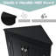 Armoire de plancher noire triangulaire avec tablettes réglables, économise de l'espace pour garder vos objets bien organisés-1643311338