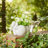 14.25"L MGO Rabbit Statue Planter