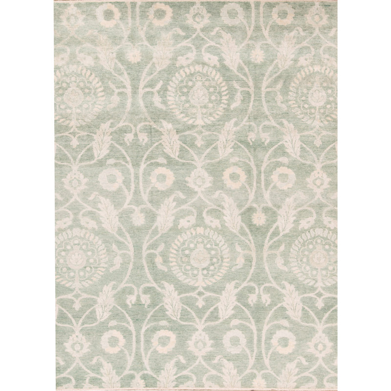 Rayon Floral Area Rug, Rectangle 8' x 10'