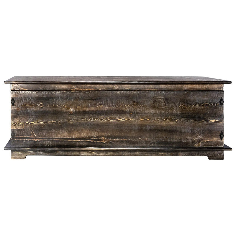Coffre à couverture Bigstone de 6 pieds avec accents en fer forgé Bigstone, Teinture jacobien / laque transparente