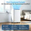 Climatiseur portatif 12 000 BTU (8 000 BTU SACC), 550 Sq. Pi. Unité CA 45dB silencieuse écoénergétique, refroidissement sans drainage avec mode sec, modes veille et télécommande pour appartements et chambres à coucher-88130140