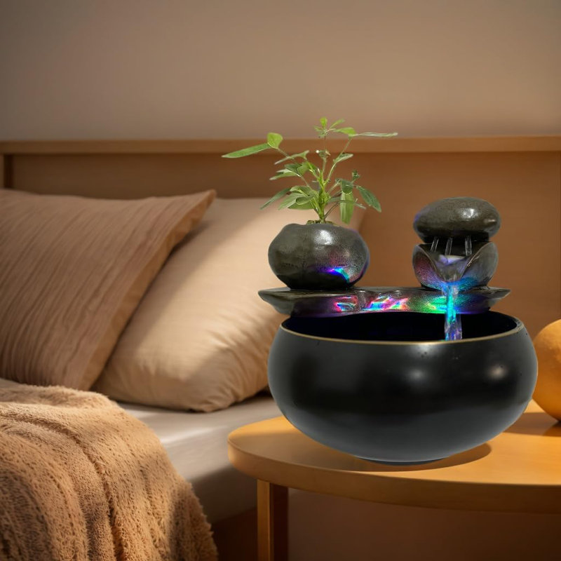 Ceramic Tabletop Waterfall Fountain