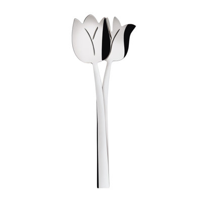 Couverts à salade Tulipano - argent