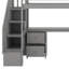 Structure de lit simple de taille mezzanine avec bureau intégré et double tiroir-786550389