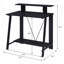 Black Writing Desk With Upper Shelf
