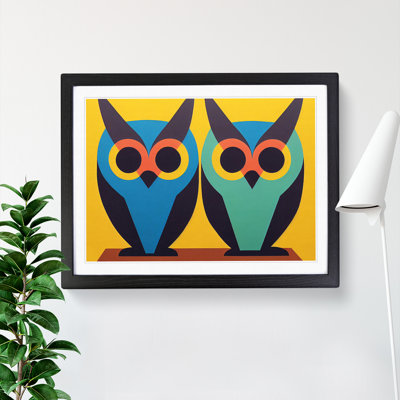Two Abstract Owls Vol.1 - Framed Print