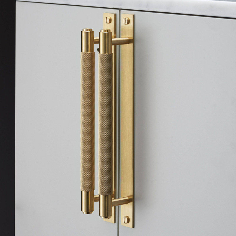 Pull Bar / Plate / Cross, 12 4/5", Brass