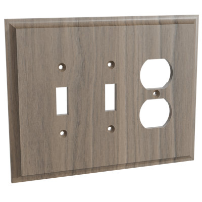 Double Switch And Outlet Combo - Red Oak