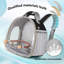 Sac à dos de transport pour petits oiseaux avec support et plateau métallique, sac transparent à bulles pour transporter une perruche calopsitte, noir