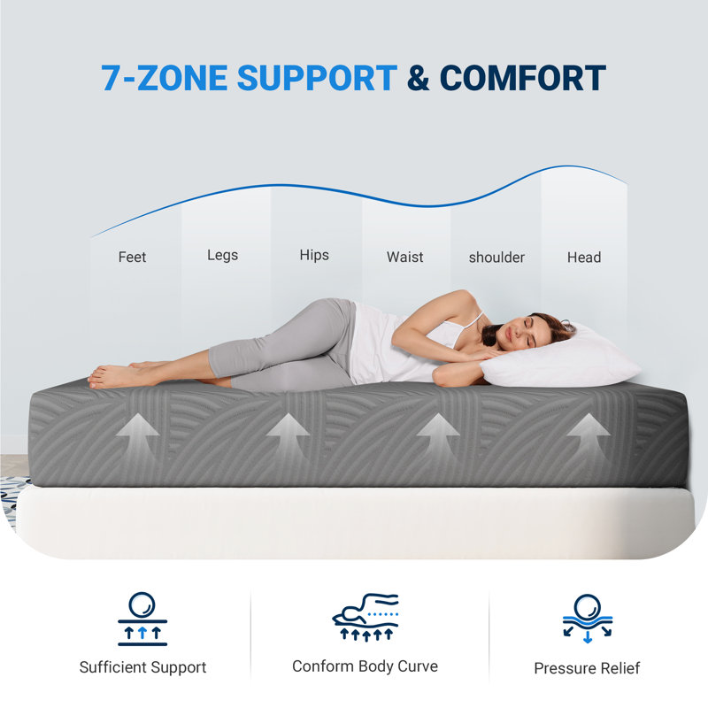 14" Medium Firm Memory Foam Mattress, Queen
