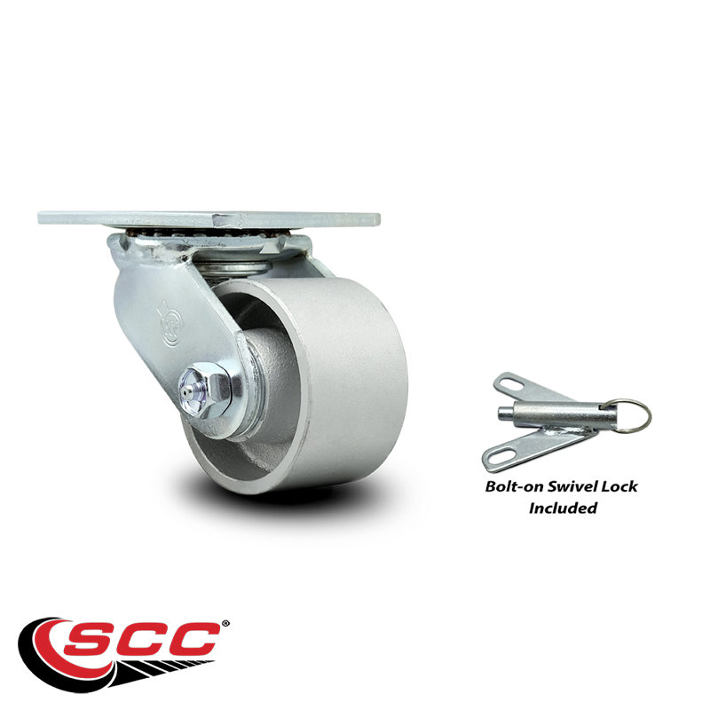 Roulettes semi-pivotantes en acier