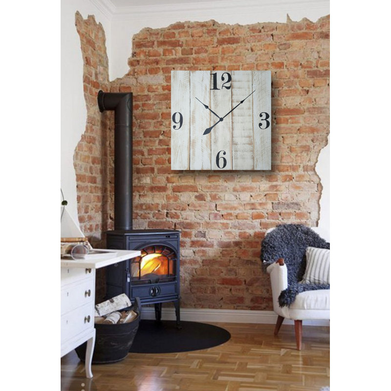 Horloge murale surdimensionnée Ridlon Farmhouse, Très grand