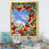 Toile avec cadre photo doré