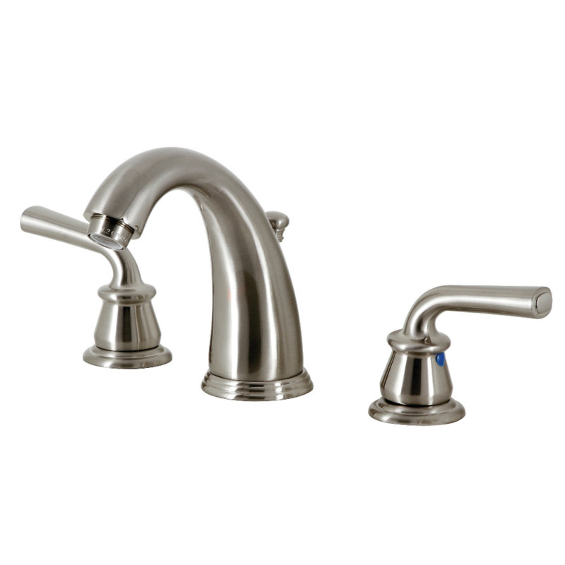 Robinet de salle de bain espacé Kingston, Nickel brossé