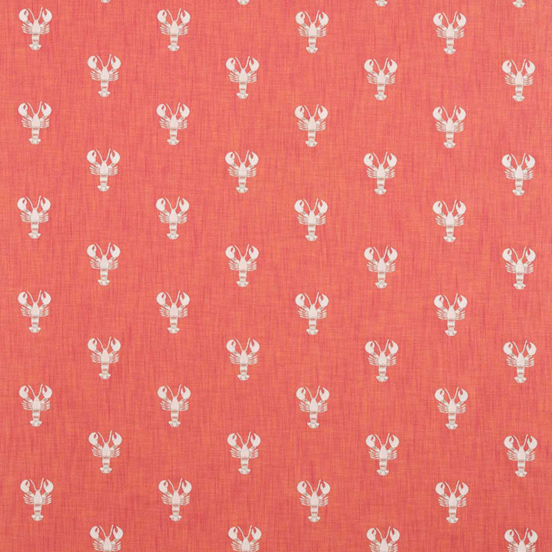 Cromer Embroidery Fabric, Coral