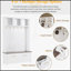 Arbre d'entrée polyvalent 4 en 1 avec 6 crochets, banc en grain de bois et plusieurs options de rangement pour l'organisation du vestibule, blanc, H 76,6 po-2029986439