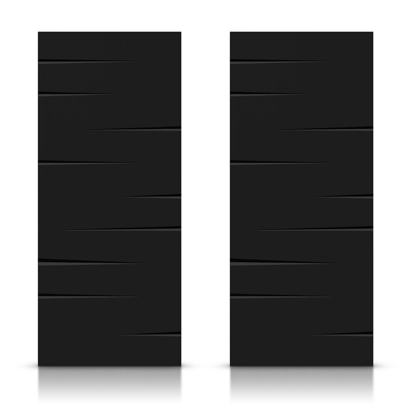 Portes de placard coulissantes à panneaux, Noir anthracite, 48 po x 84 po
