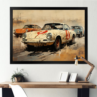 Vintage Rally Speed Car Melody 2 - Race Tracks Wall Art