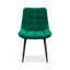 Bierman 45cm H Velvet or Faux Leather Upholstered Dining Chair, Black Metal Legs-1957697496-1957697498