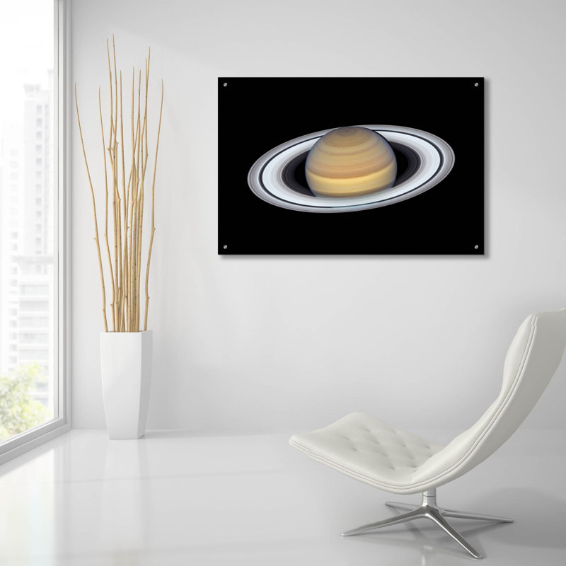  «Saturn 2» par la téléscope Hubble de la NASA, art mural en verre acrylique, 36 po x 24 po, H 24 po x l 36 po