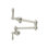 Country Kitchen Two Handle Wall Mounted Swing Arm Fold Away Pot Filler Faucet with Handles
