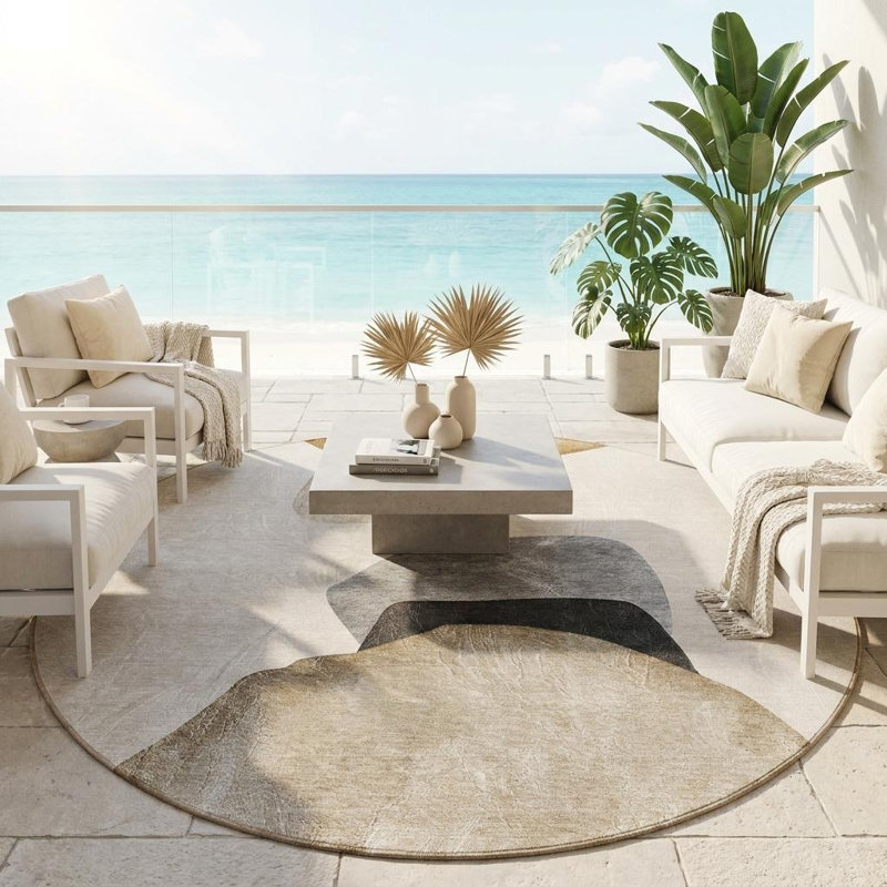 Tapis d'intérieur rond 8 po