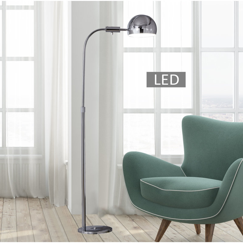 Satellite 58'' Task Floor Lamp, Chrome