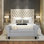 Claxton 50 Inch Contemporary Button Tufted Upholstered Storage Bench with Flip Top, Rolled Arms, Soft Close Hinges