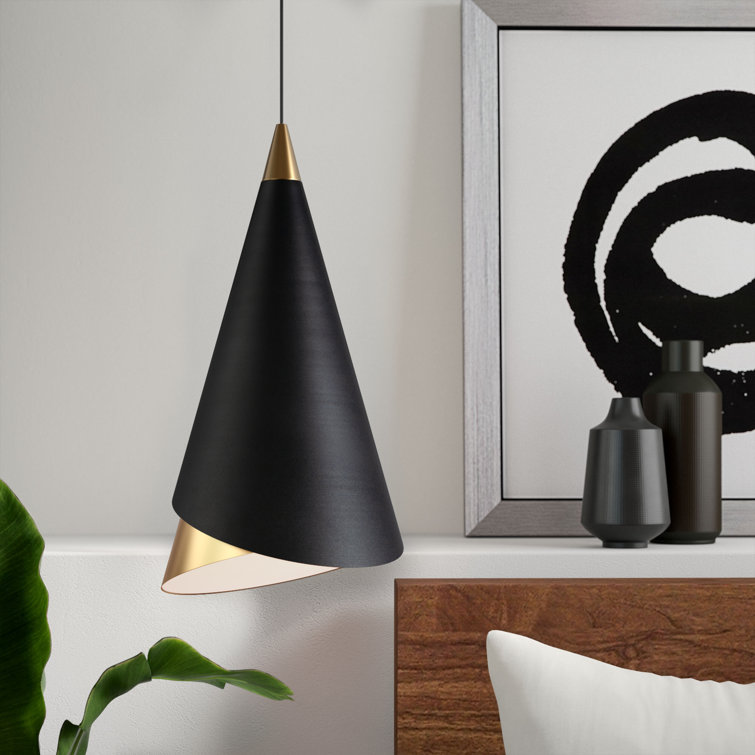 Craney 1 - Light Black/Gold LED Single Pendant