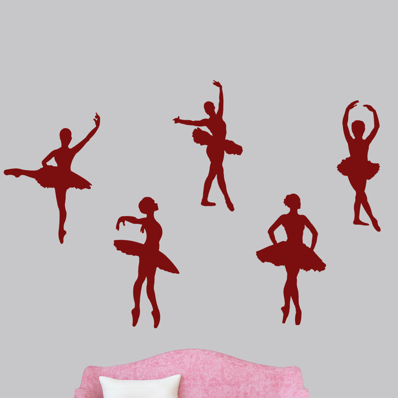Ensemble d'adhésif décoratif ballerines, Canneberge, Oui