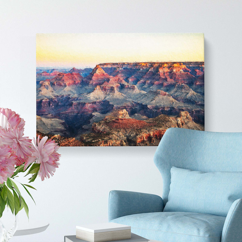 The Grand Canyon Arizona By - Wrapped Canvas Painting, 35cm H x 50cm W x 3cm D